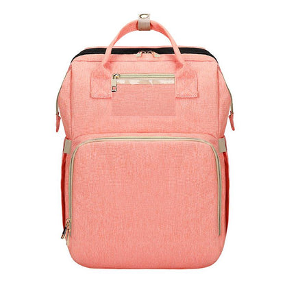 Mom Backpack Diaper Bags With Changing Pad Portable Folding Multifunctional Baby Bed Bags Travel Backpack Mochila Baby Nappy Bag