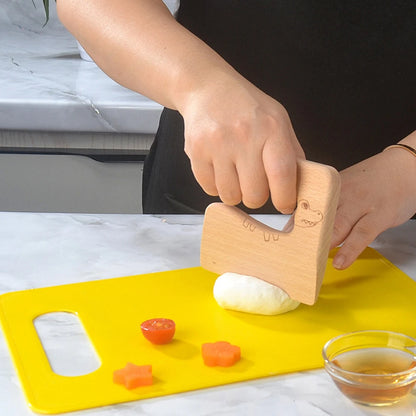 Serrated Edges Kids Knives Fruit Vegetable Crinkle Cutters Kids Knife Set Montessori Kitchen Tools Cutting Board
