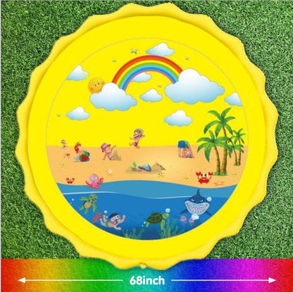 170 CM Summer Children's Baby Play Water Mat Games Beach Pad Lawn Inflatable Spray Water Cushion Toys Outdoor Tub Swiming Pool
