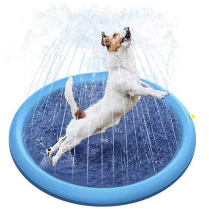 150C170CM Children's Outdoor Dolphin Playing Mat Lace Letter Sprinkler Mat Pet Sprinkler Mat