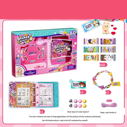 DIY handmade bead bracelet stickers for children, girl toy bracelets