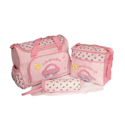 4 Pieces/Set Fashion Infant Baby Nappy Bag, Mommy Maternity Bags Large Capacity Baby Bag Stroller Hobos Desinger Nursing Bag